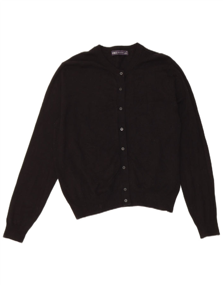 Suéter cardigã feminino Marks & Spencer UK 14 viscose preta média