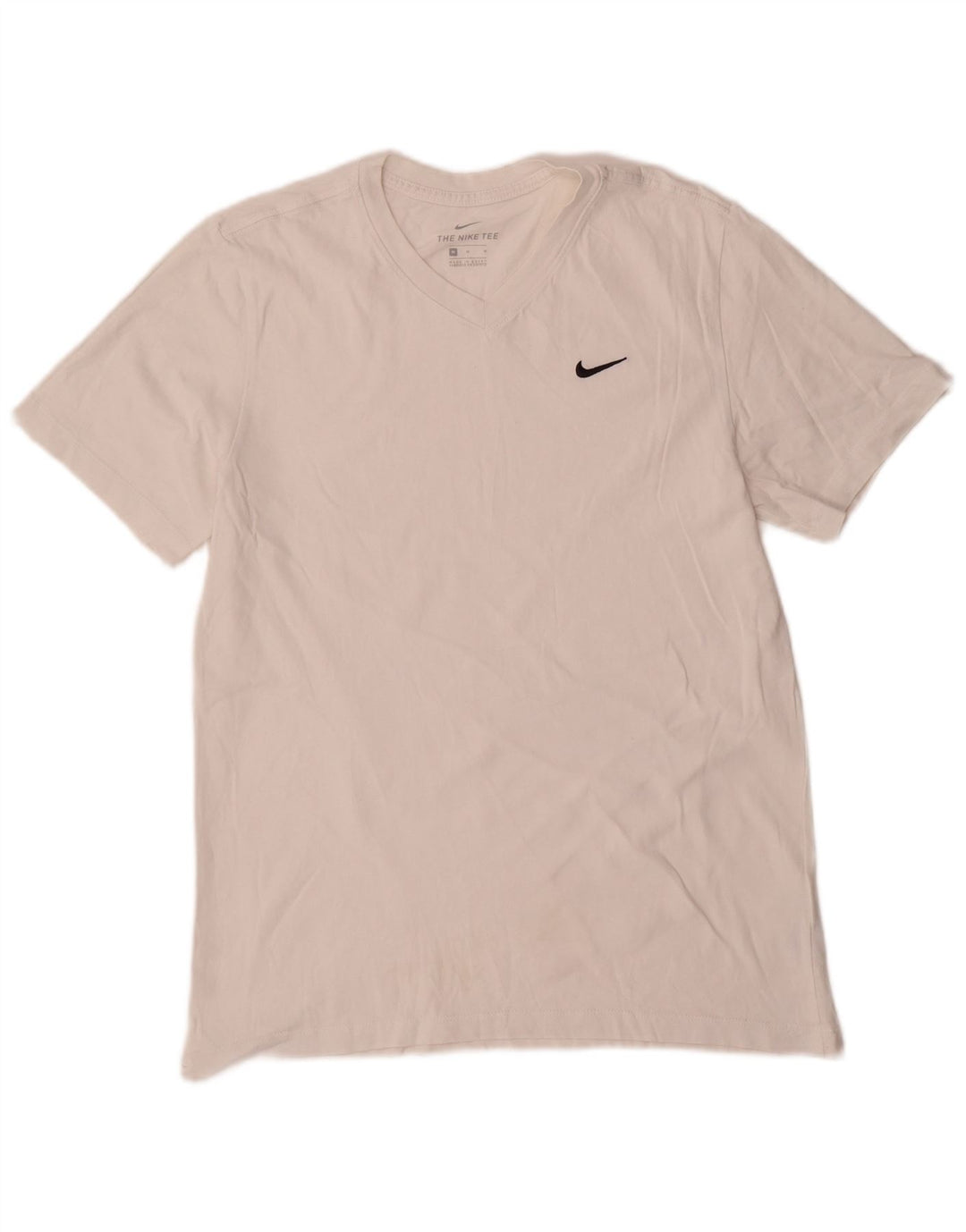 Nike Mens Camiseta Top Médio Algodão Branco