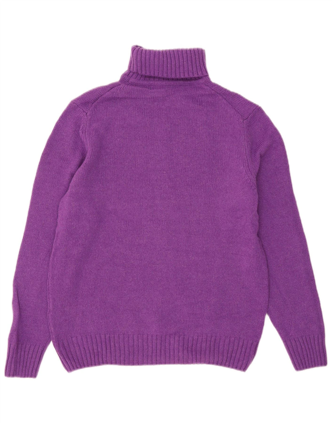 Suéter feminino Zara com gola redonda e lã roxa média UK 14