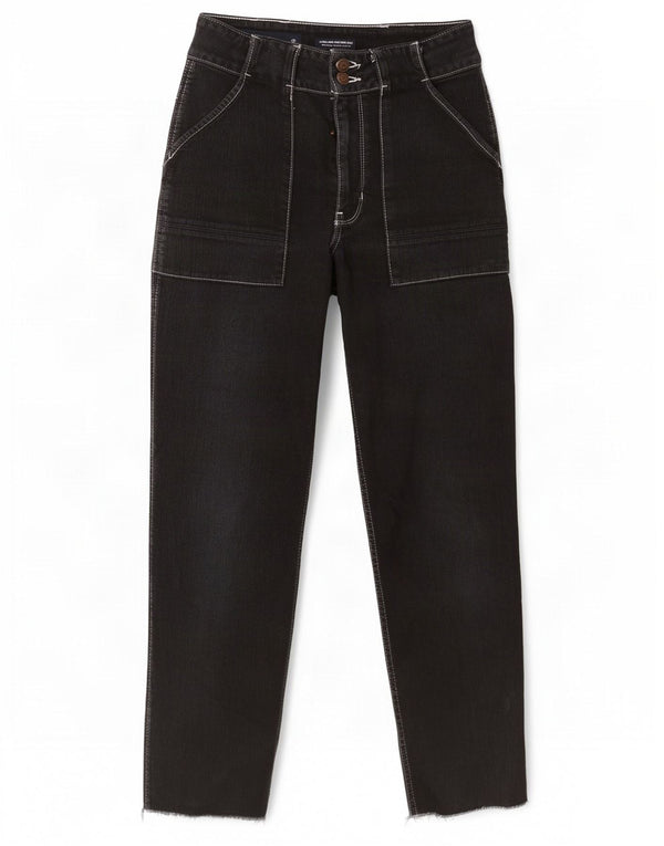 Hollister feminino mom jeans reto US 5 médio W27 L27 preto