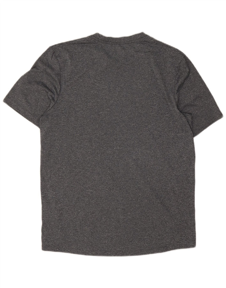 Camiseta masculina Umbro Top cinza médio poliéster manchado