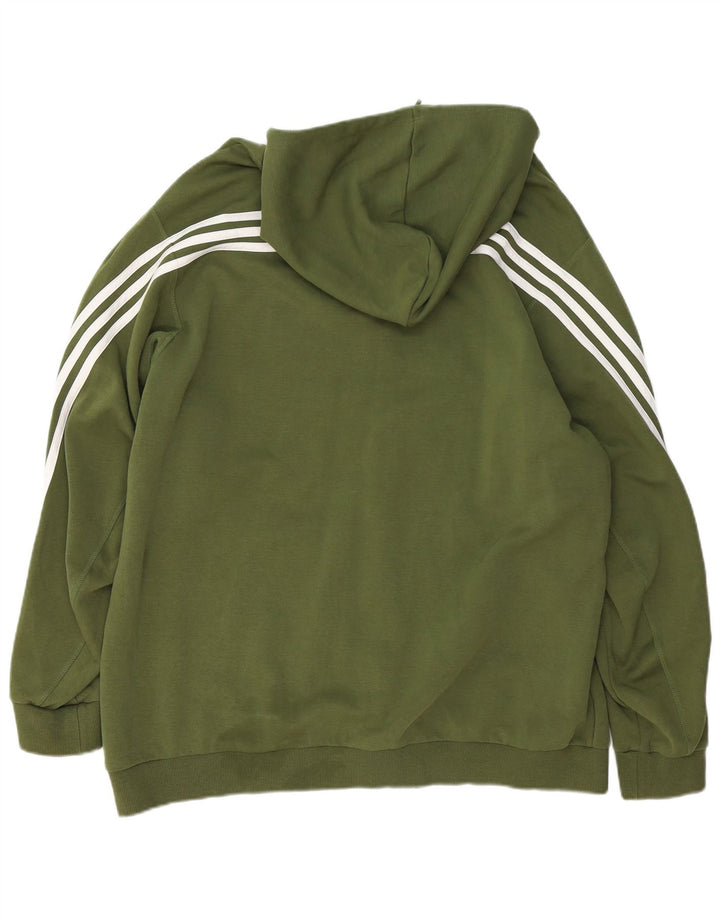 Adidas masculino zip moletom com capuz 2xl algodão cáqui