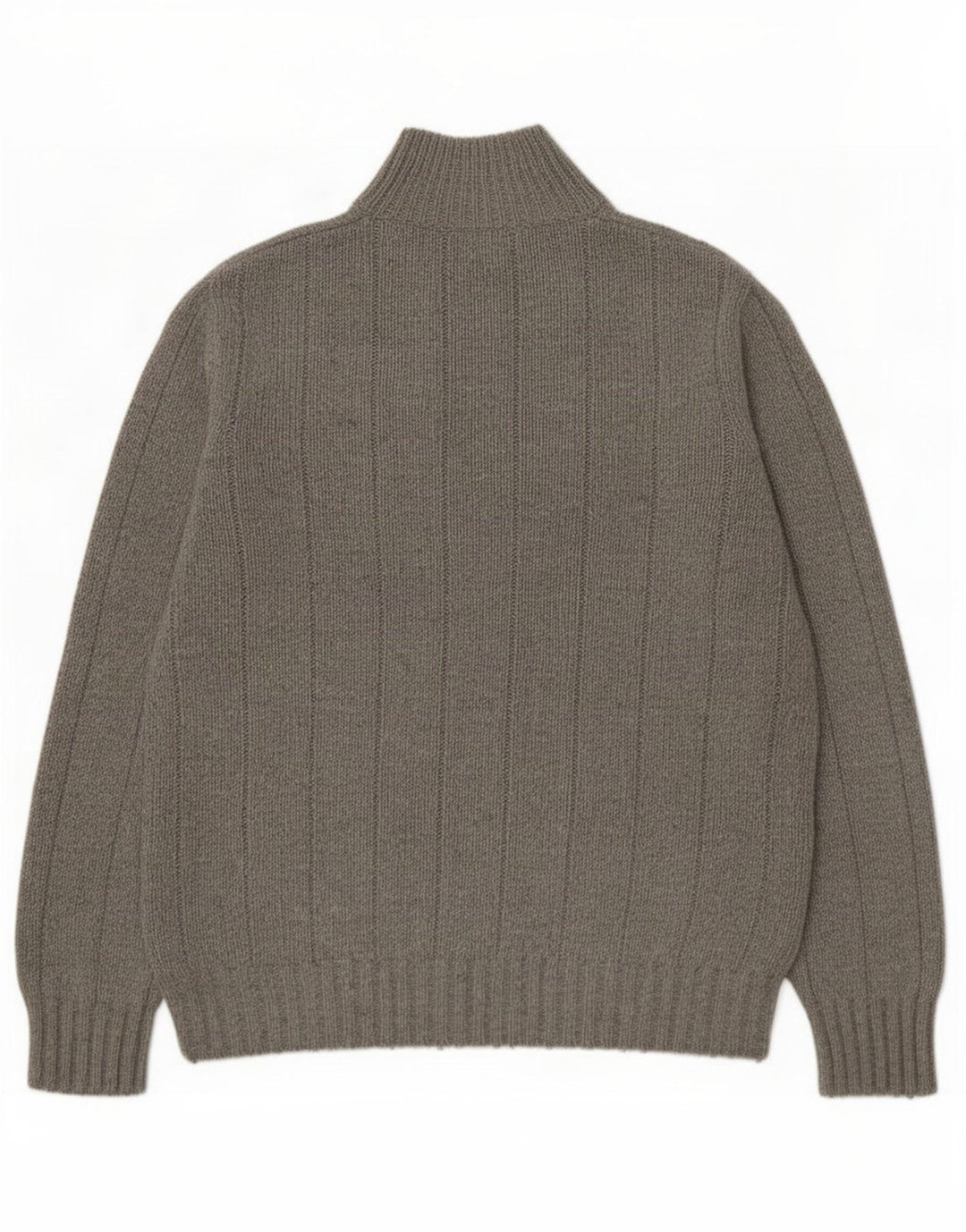 Suéter masculino Marks & Spencer com gola redonda e viscose cinza médio