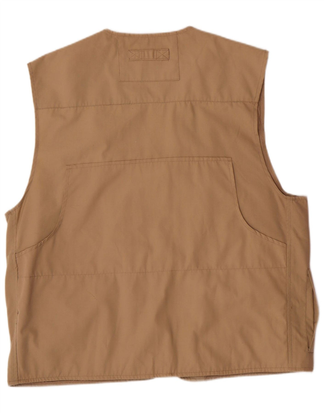 Colete utilitário masculino VINTAGE UK 40 grande poliéster bege