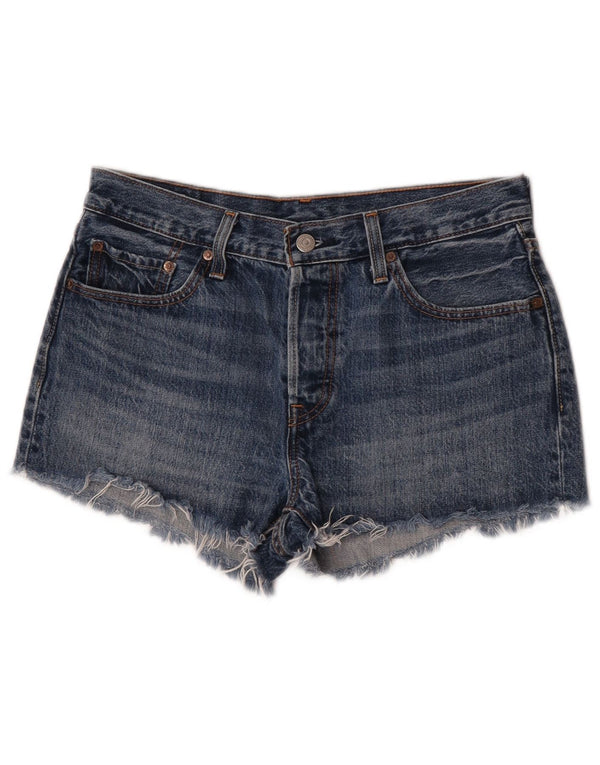 Shorts jeans feminino 501 da Levi's W28 algodão azul médio