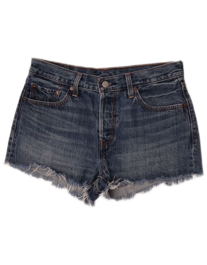Shorts jeans feminino 501 da Levi's W28 algodão azul médio