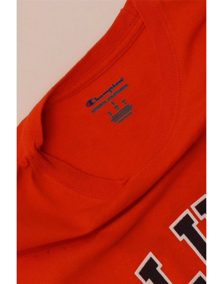 Camiseta masculina Champion Illinois Graphic pequena laranja