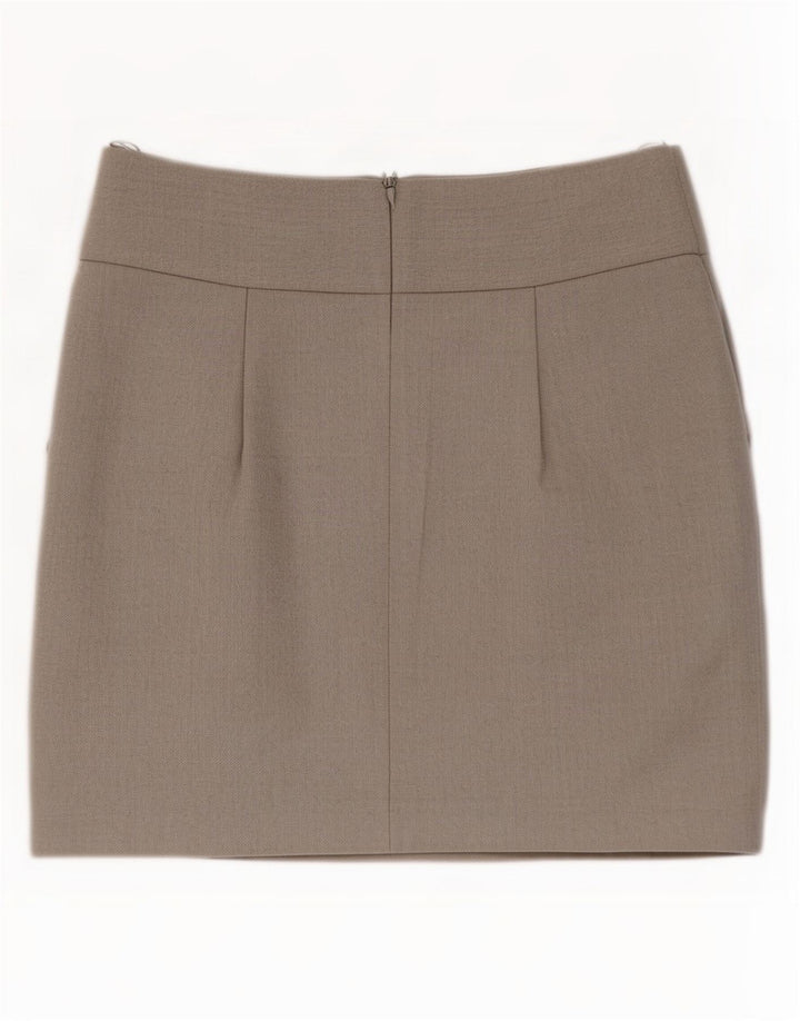 Minissaia feminina Topshop UK 12 poliéster cinza médio W28