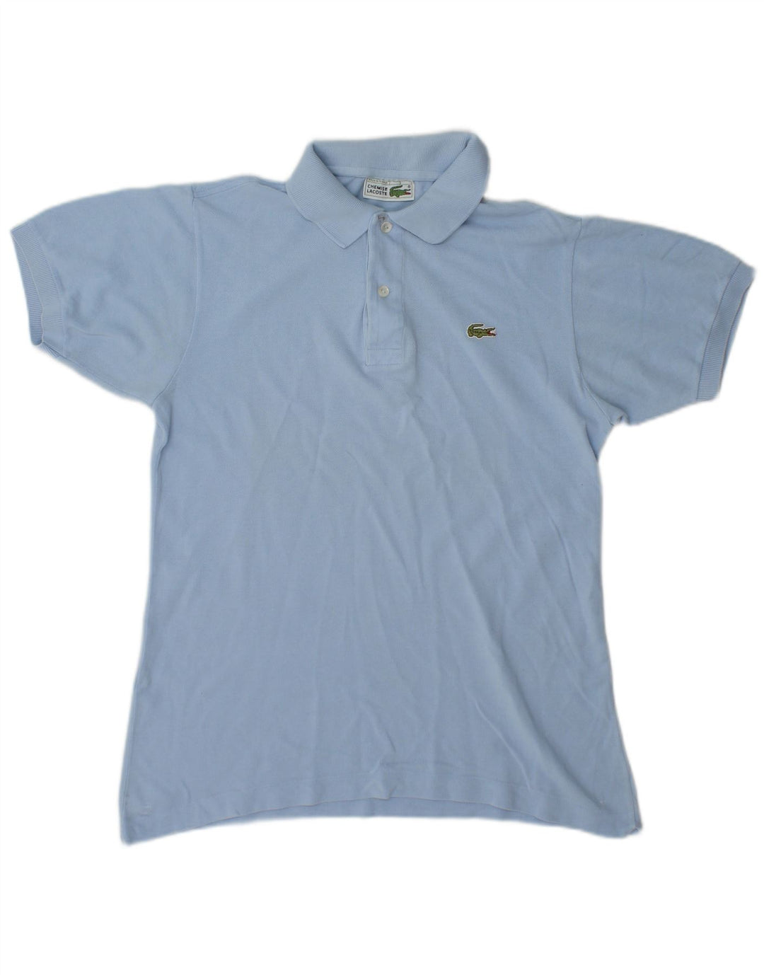 Camisa polo masculina Lacoste tamanho 3 pequeno algodão azul