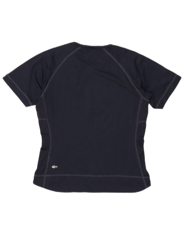 Camiseta Adidas Climacool Feminina Top UK 12 Médio Azul Marinho Nylon