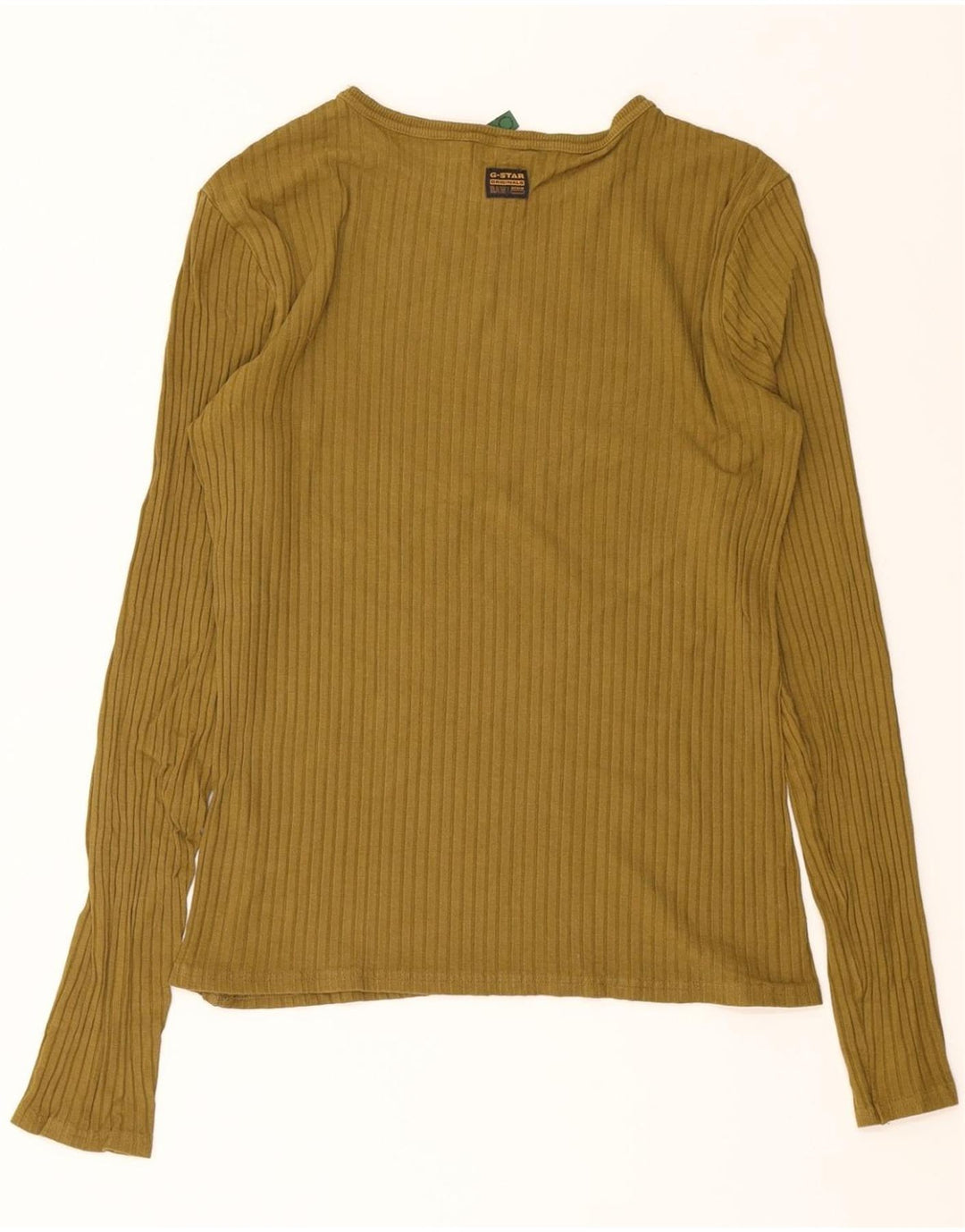 G-STAR Womens Top Long Sleeve UK 14 Large Khaki Vintage G-Star and Second-Hand G-Star from Messina Hembry 