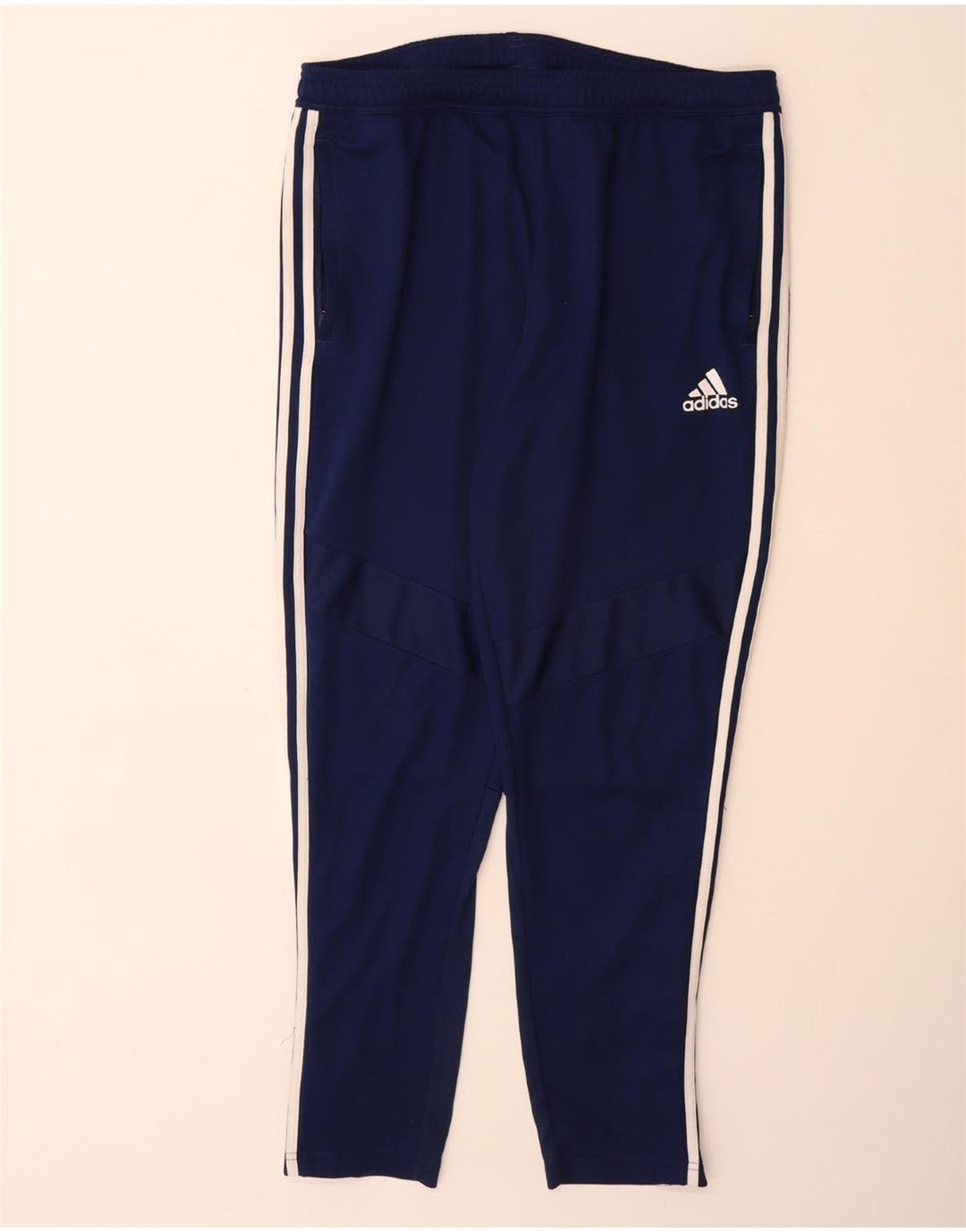 Calças de treino ADIDAS masculinas Aeroready XL azul marinho poliéster