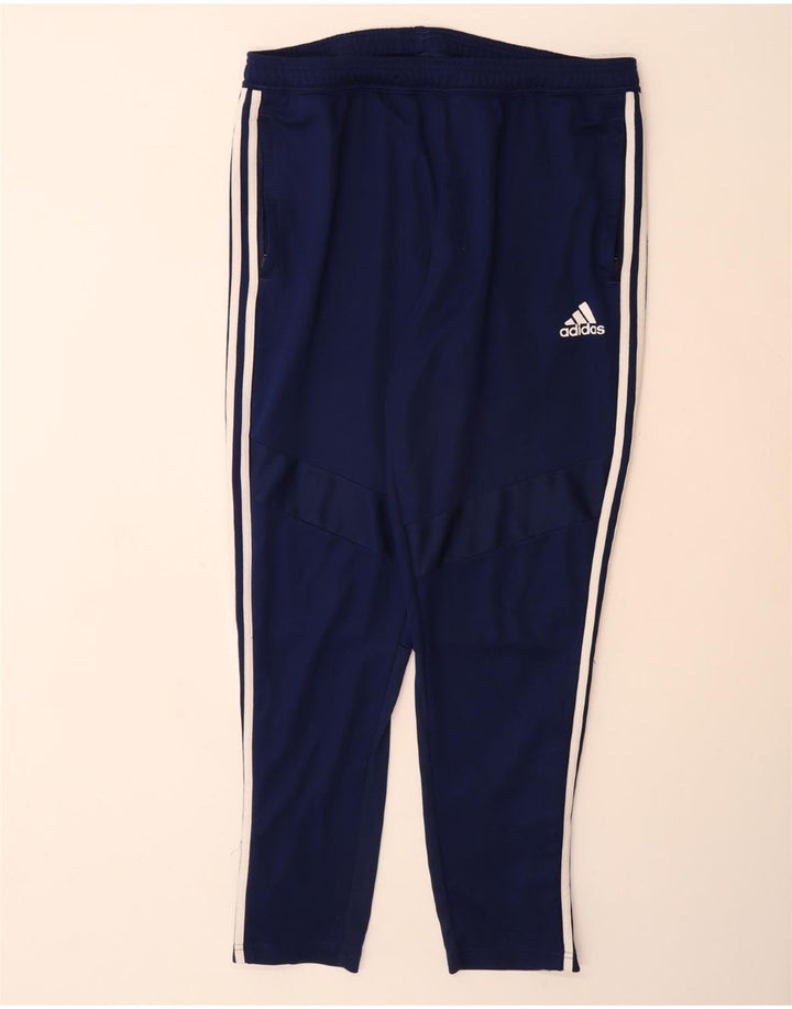 Calças de treino ADIDAS masculinas Aeroready XL azul marinho poliéster