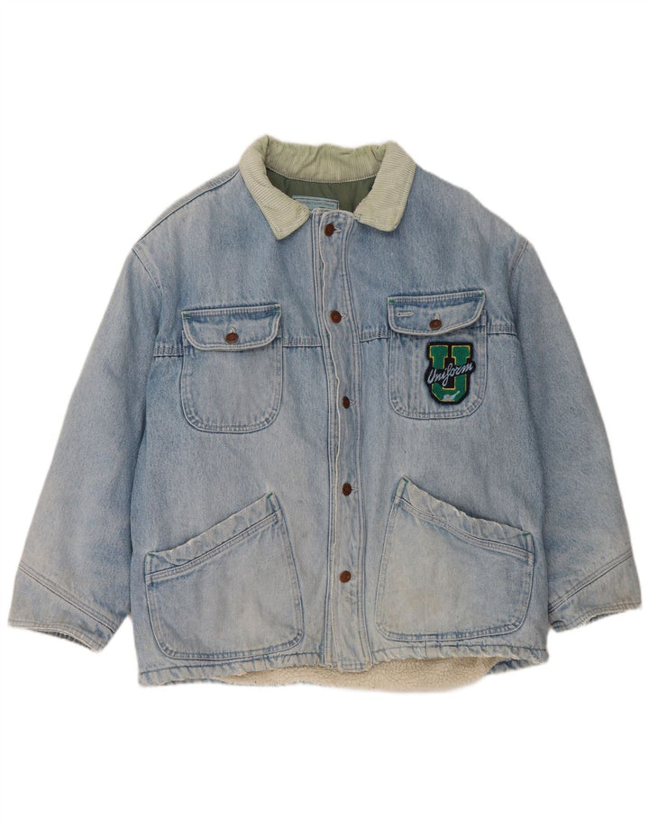Jaqueta jeans masculina uniforme Sherpa UK 42 XL azul
