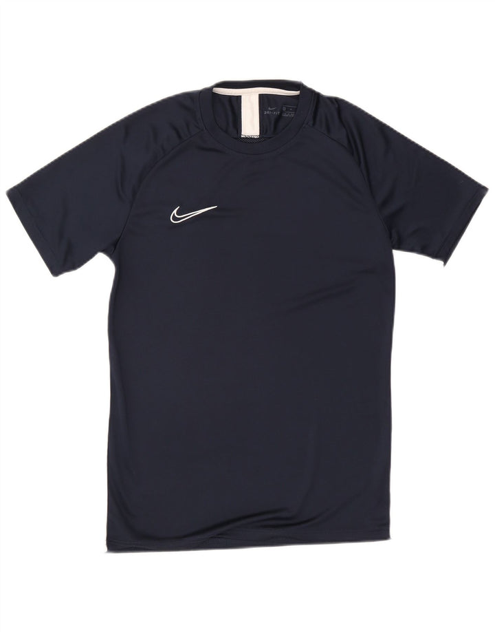 Camiseta Nike Masculina Dri Fit Top Médio Azul Marinho Colourblock Poliéster