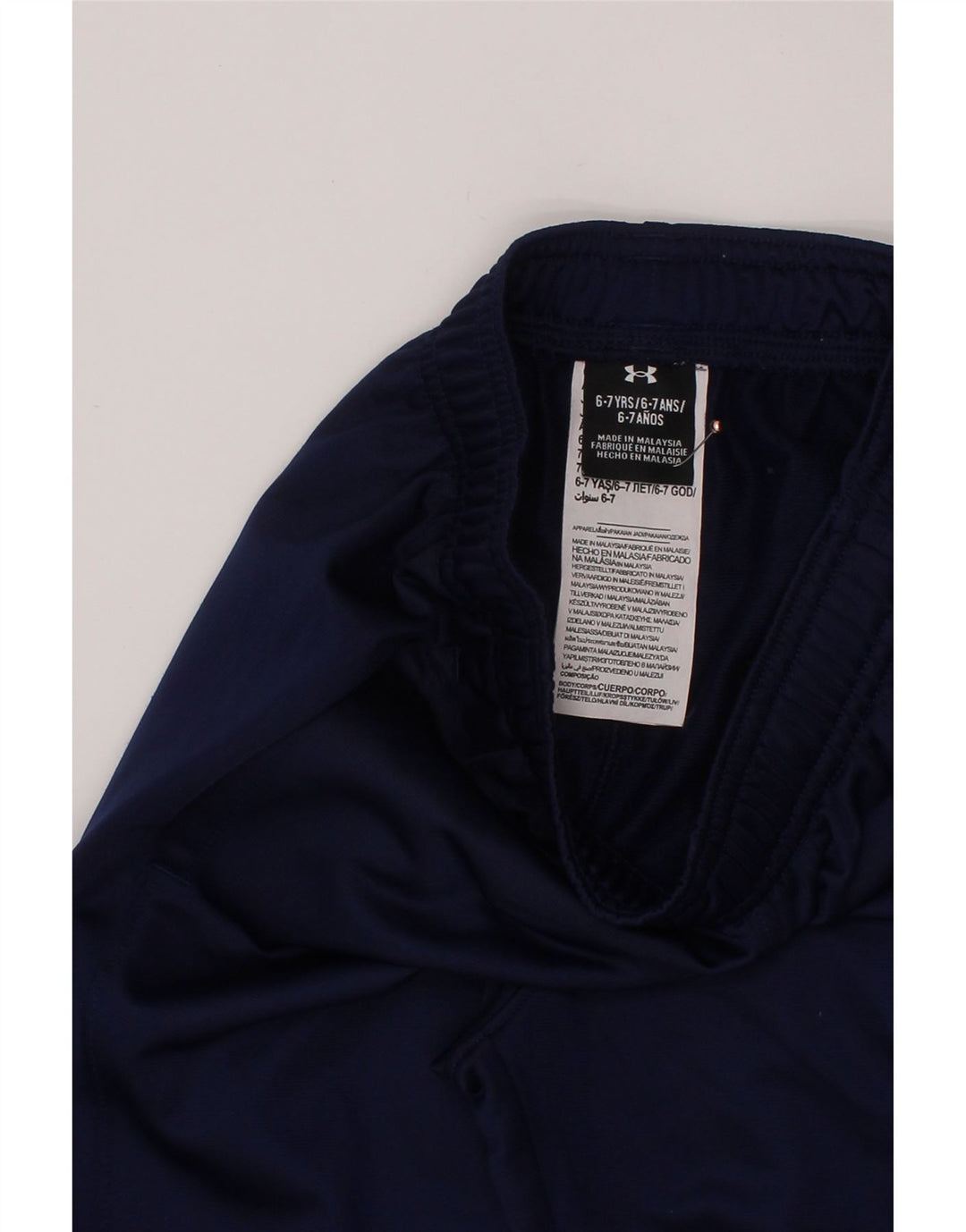 UNDER ARMOUR Meninos Calças de treino gráfico Joggers 6-7 anos Azul marinho