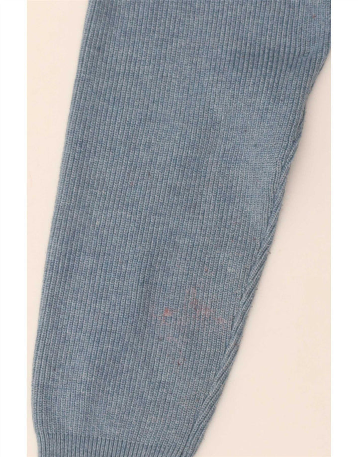 Suéter cardigã masculino com zíper completo da Marks & Spencer, pequeno, azul, poliéster