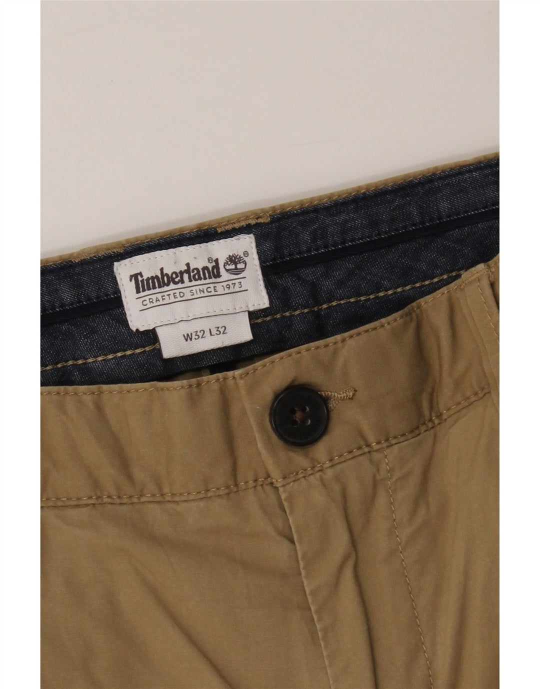 TIMBERLAND Mens Slim Chino Trousers W32 L32 Beige Cotton Vintage Timberland and Second-Hand Timberland from Messina Hembry 