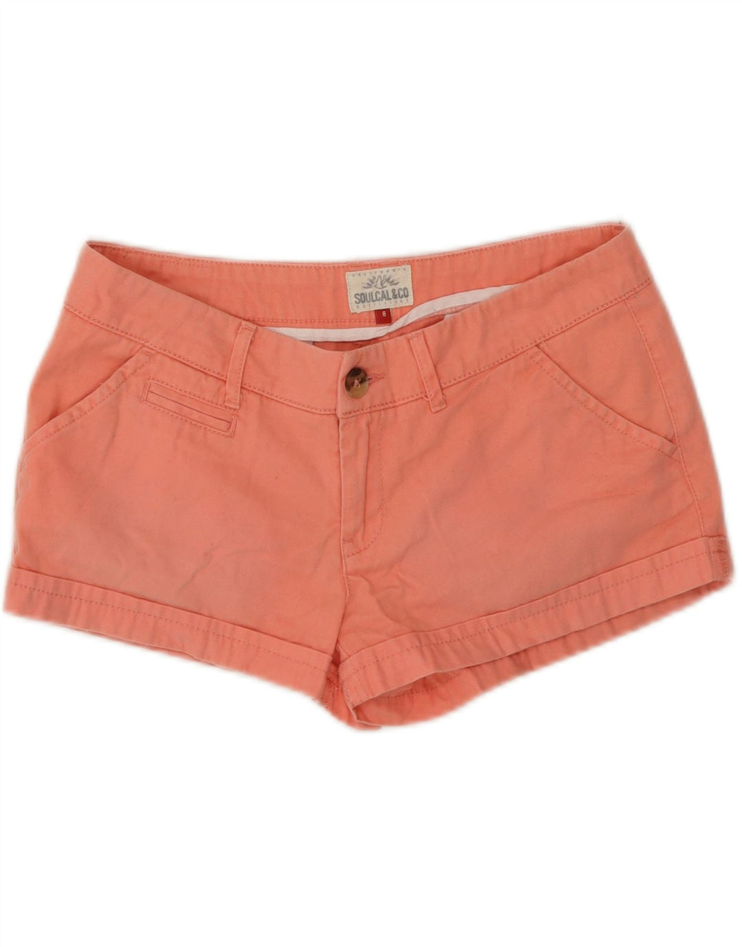 SOULCAL&CO Shorts Chino Feminino US 8 Médio W30 Algodão Rosa