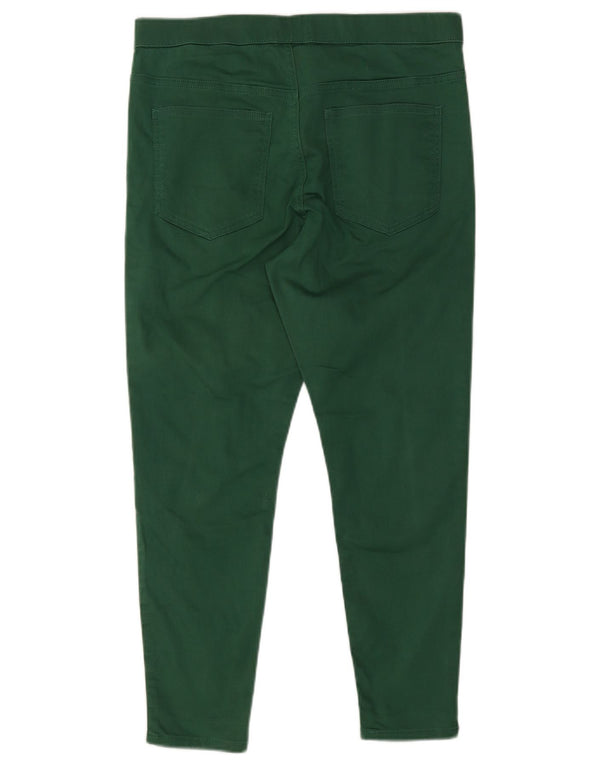 Calça casual curta feminina Marks & Spencer Reino Unido 16 grande W34 L26 verde