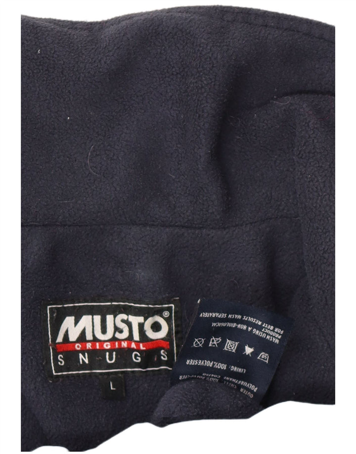 Jaqueta corta-vento masculina Musto Reino Unido 40 poliéster azul grande