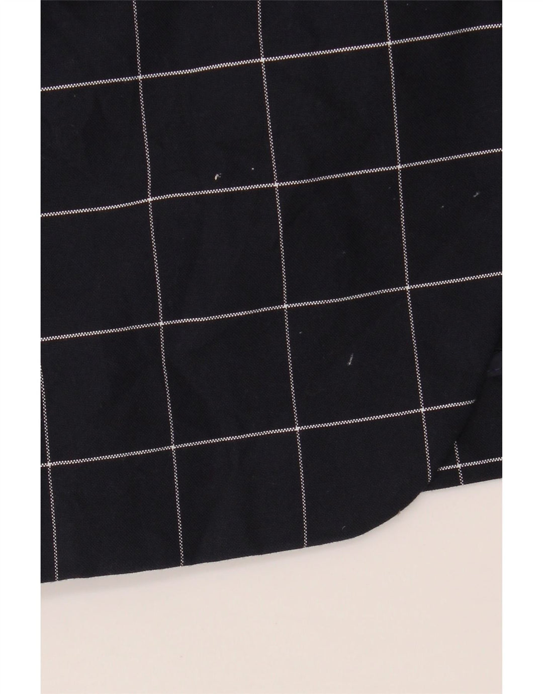 Jaqueta blazer masculina Zara com 2 botões EU 46 pequeno algodão xadrez azul marinho