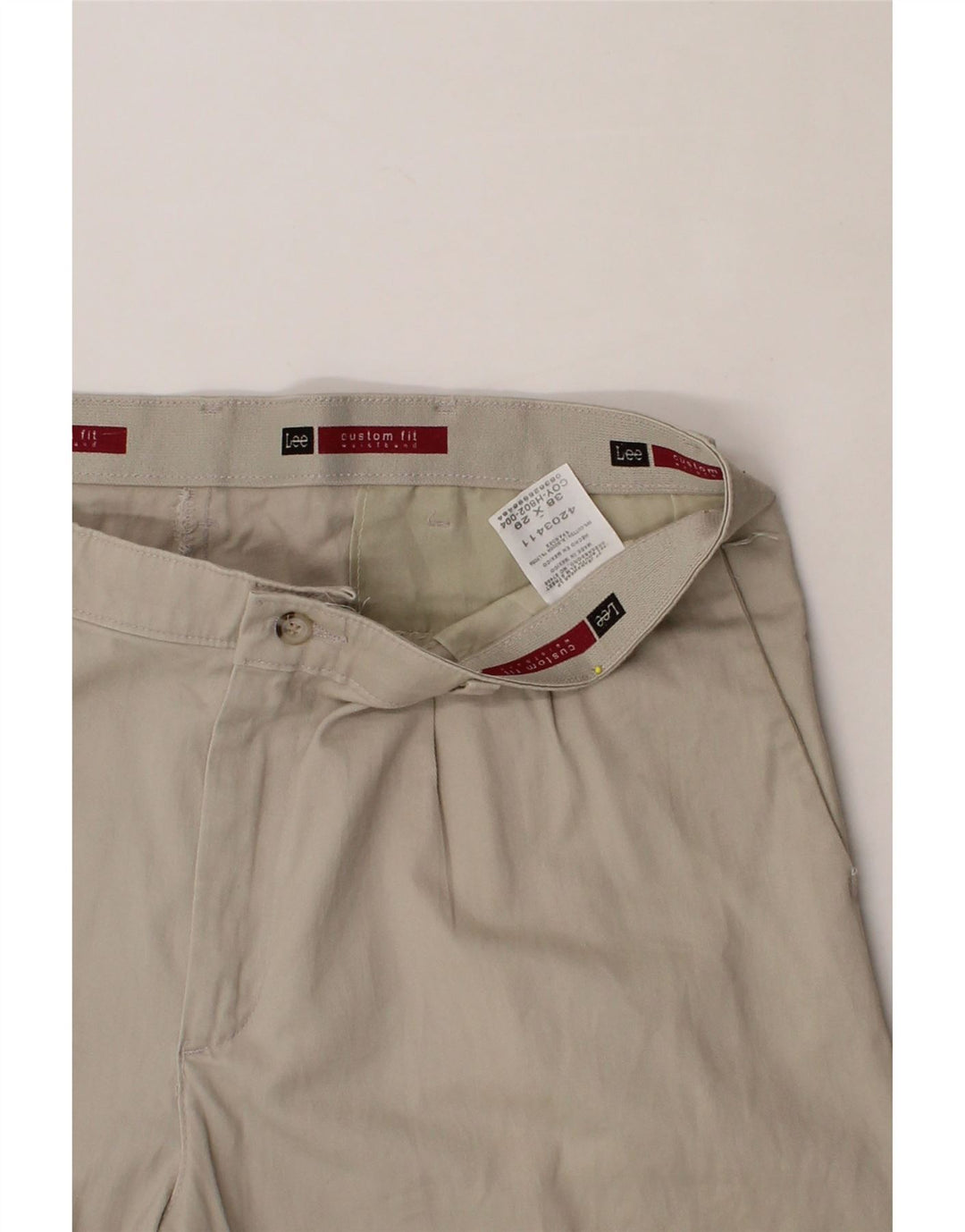 LEE Mens Custom Fit Pegged Chino Trousers W38 L29  Beige Cotton Vintage Lee and Second-Hand Lee from Messina Hembry 