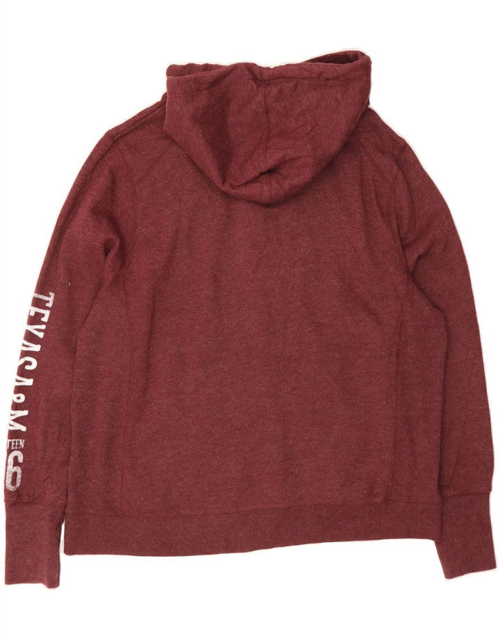 CHAMPION Womens Graphic Zip Hoodie Sweater UK 18 XL Burgundy Cotton Vintage Champion and Second-Hand Champion from Messina Hembry 