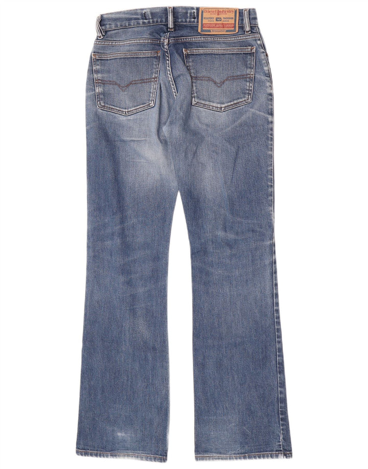 Diesel feminino jeans bootcut desgastado W31 L33 azul algodão