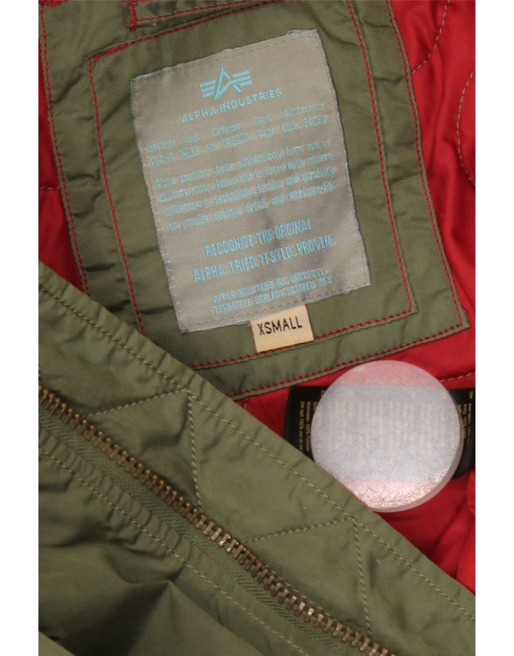 Jaqueta Bomber Feminina Alpha Industries Reino Unido 6 XS Verde Nylon