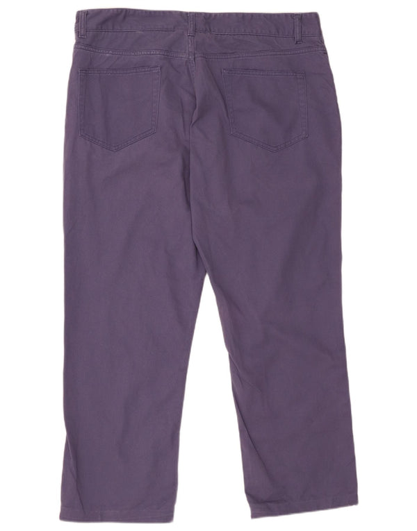 Crew Clothing Mens Calça Casual Reta W38 L27 Algodão Roxo