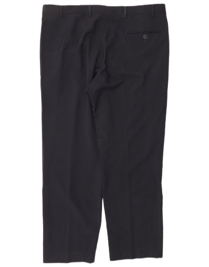 Calça masculina MARKS & SPENCER com ajuste regular W38 L29 azul marinho