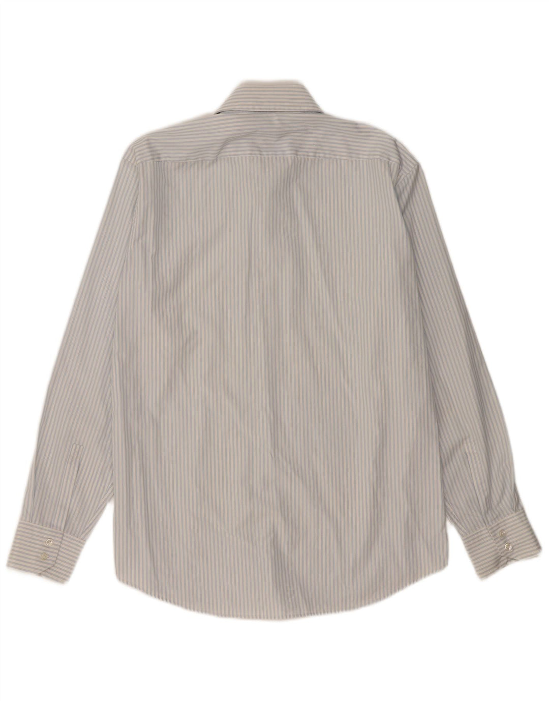 Camisa masculina Hugo Boss Regular Fit tamanho 41 16 grande listrada azul