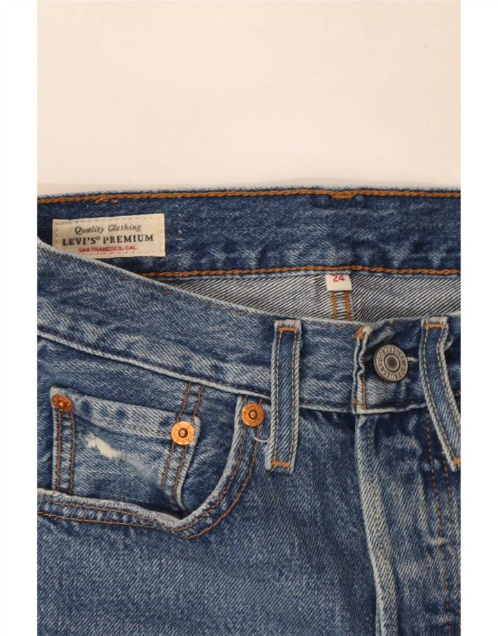Saia jeans feminina Levi's W24 XS azul algodão