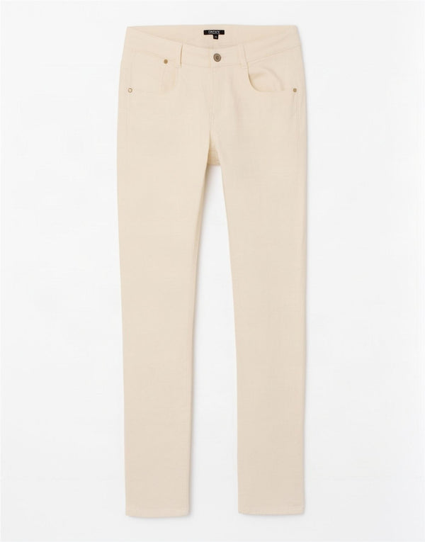Calça skinny casual feminina Dkny 13-14 anos W28 L30 Off White Classic