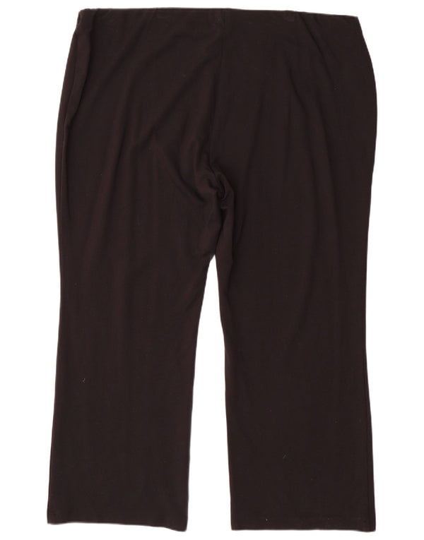 Calça casual feminina Marks & Spencer Bootcut Reino Unido 22 3XL W44 L30 preta