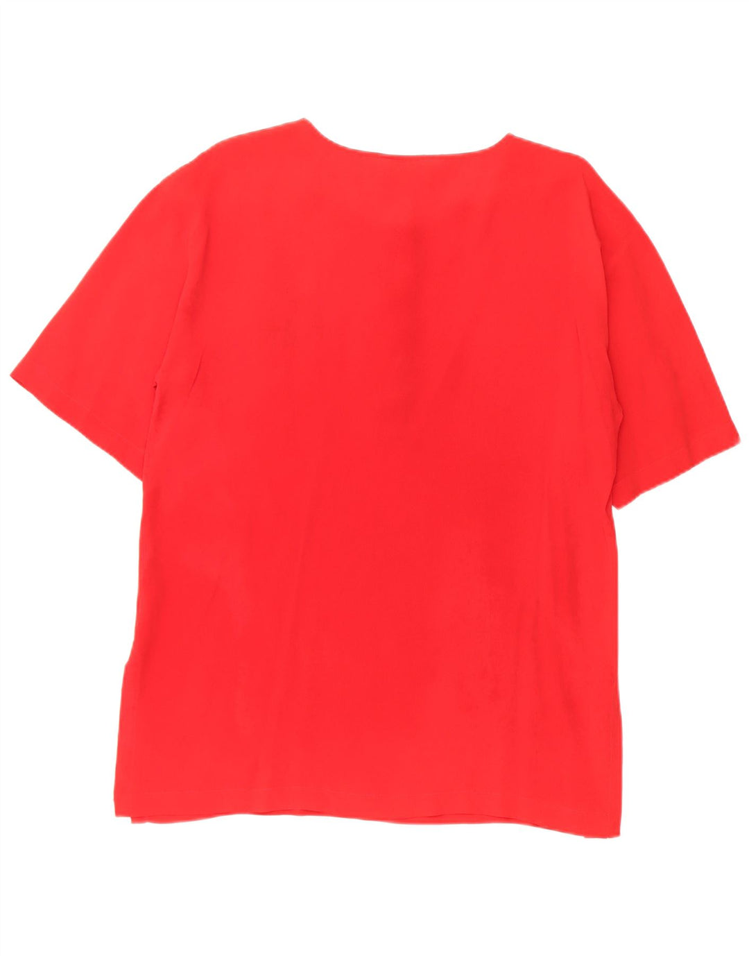 Blusa feminina vintage top IT 46 grande seda vermelha