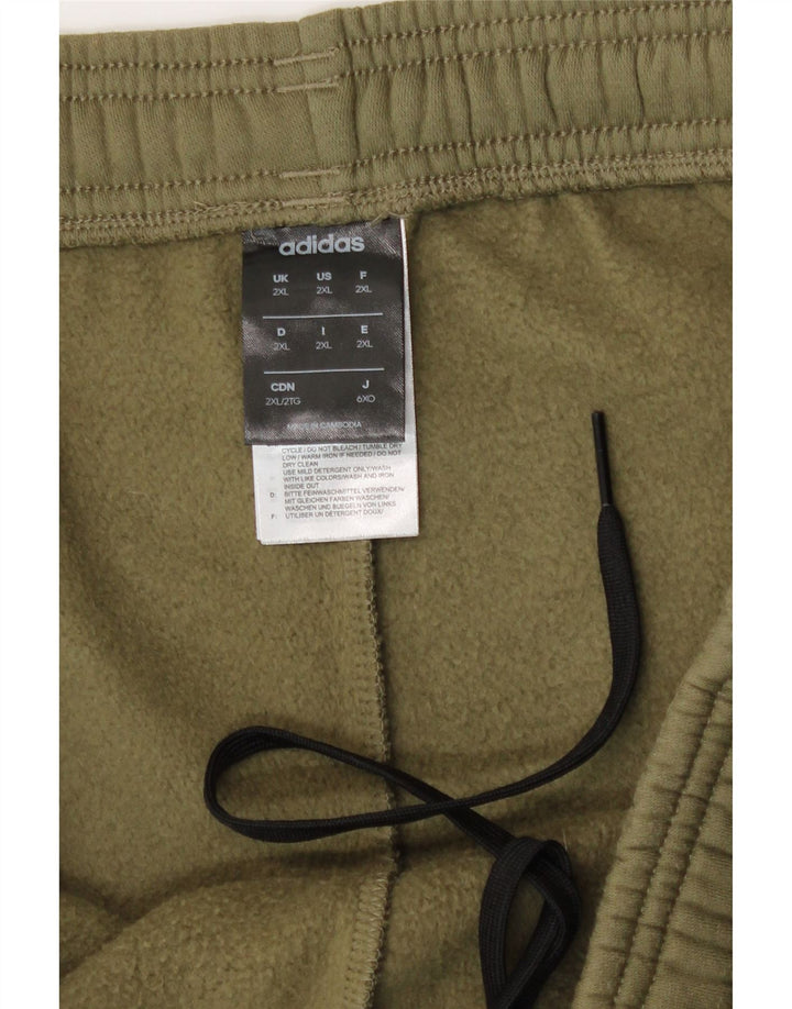 Adidas Mens Graphic Calças de treino 2XL algodão cáqui