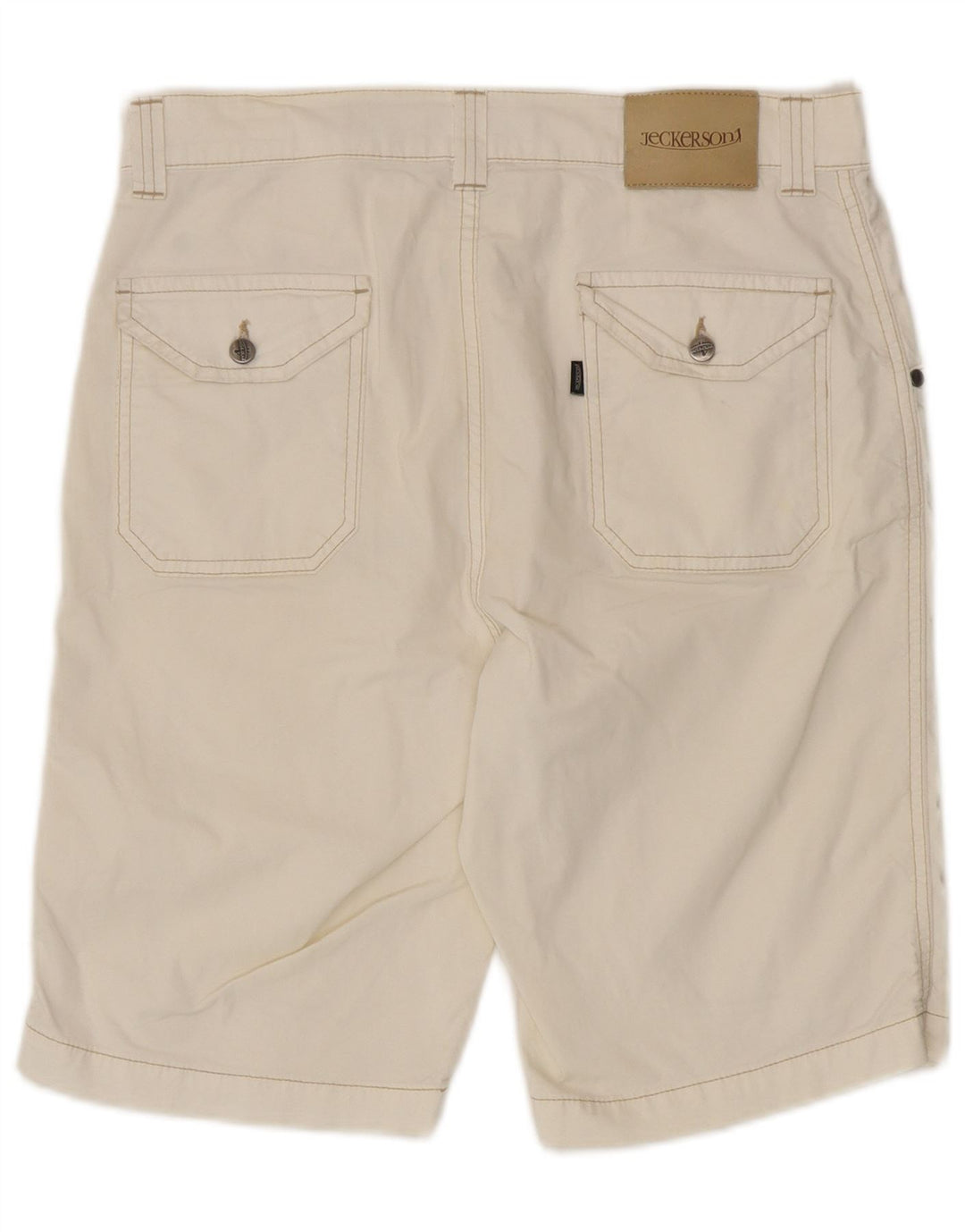 Bermuda masculina Jeckerson W32 médio algodão branco