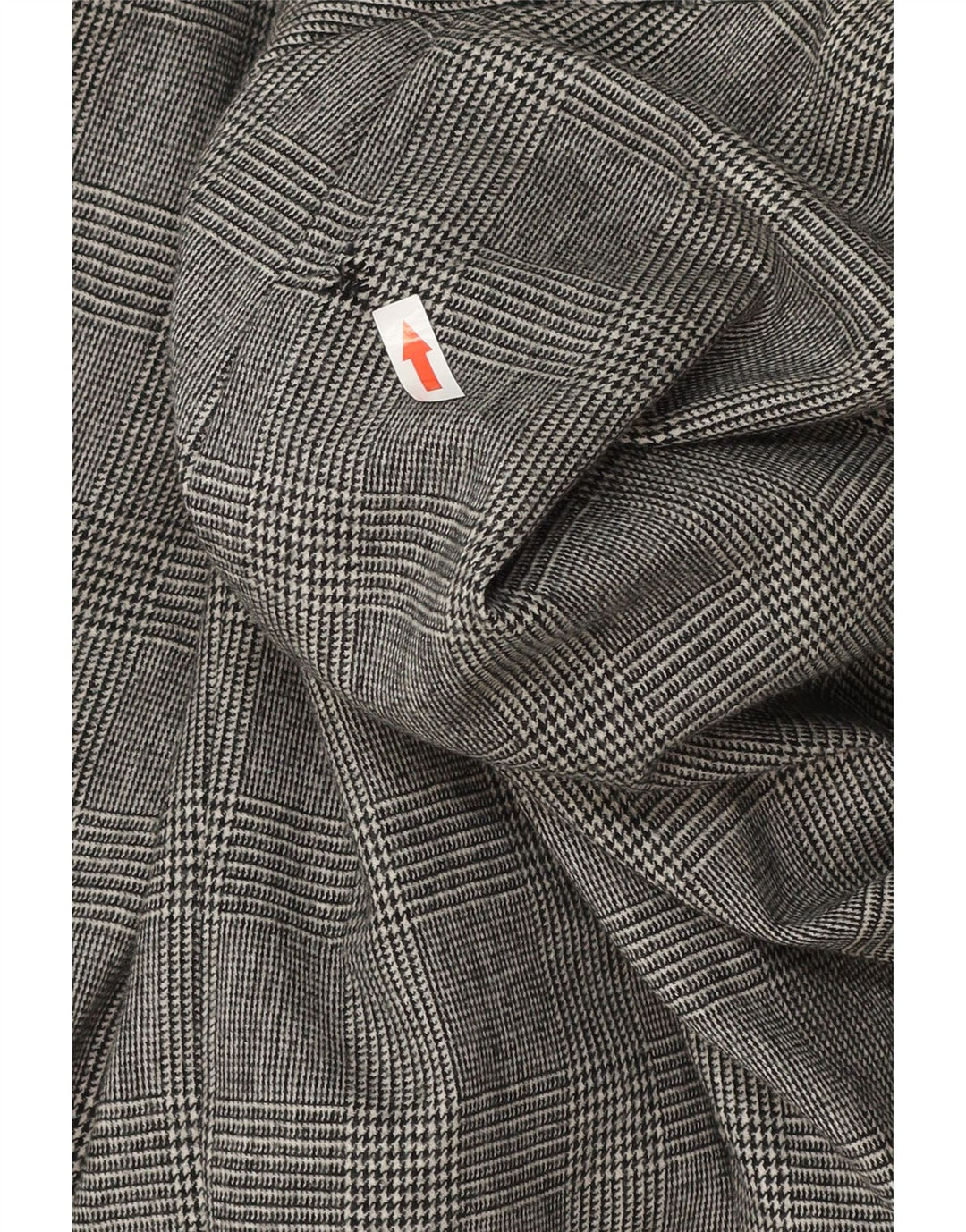 Jaqueta blazer feminina vintage de manga comprida Reino Unido 18 XL cinza houndstooth