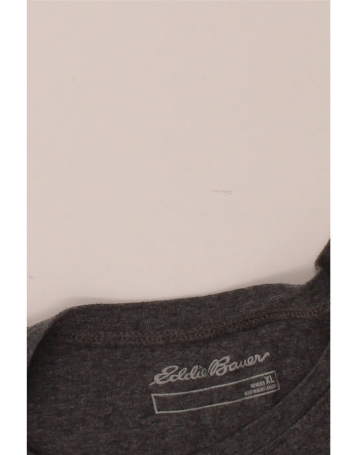 EDDIE BAUER Womens T-Shirt Top UK 18 XL Grey Cotton Vintage Eddie Bauer and Second-Hand Eddie Bauer from Messina Hembry 