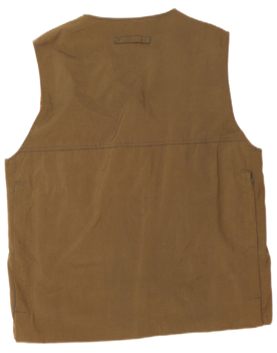 Colete utilitário masculino vintage IT 50 grande poliamida cáqui
