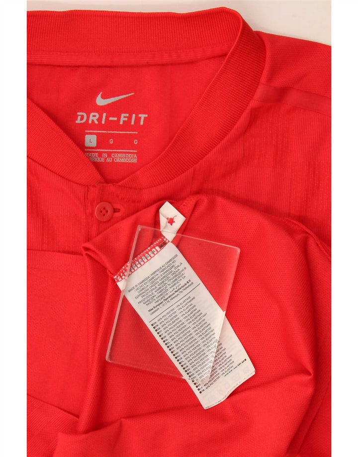 Camiseta Nike Masculina Dri Fit Top Grande Poliéster Vermelho