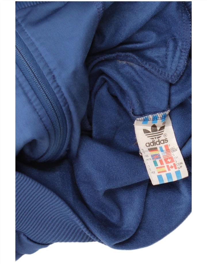 ADIDAS Mens Graphic Tracksuit Top Jacket UK 34/36 Pequeno Azul Poliéster