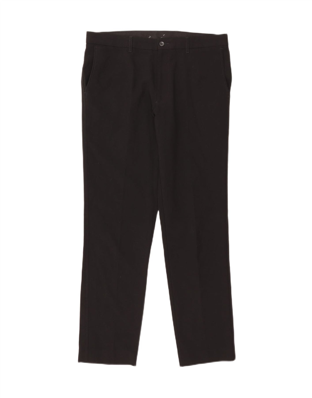 Calça Chino masculina Marks & Spencer sob medida W34 L31 poliéster preto