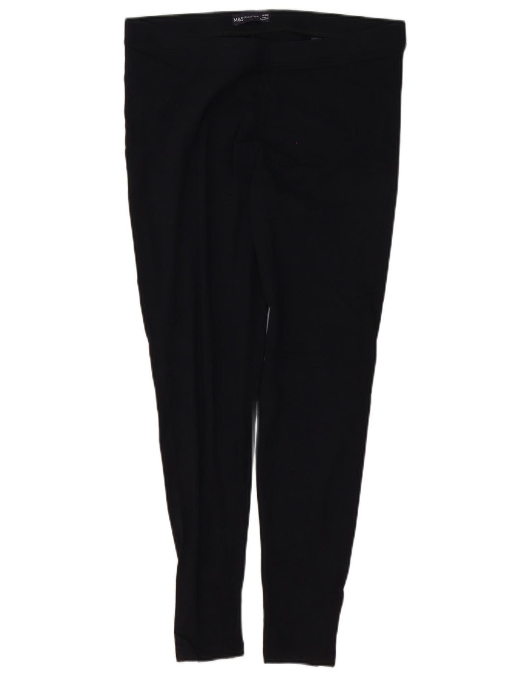 Leggings femininos MARKS & SPENCER Reino Unido 14 grandes de algodão preto