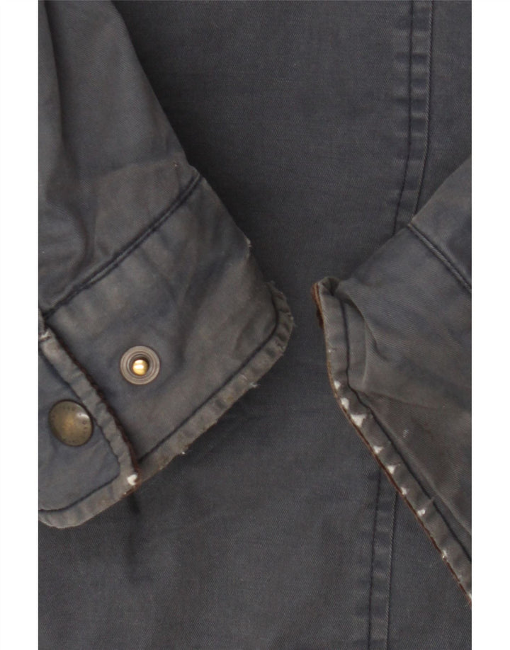 Jaqueta corta-vento masculina Gant Reino Unido 40 grande algodão azul marinho