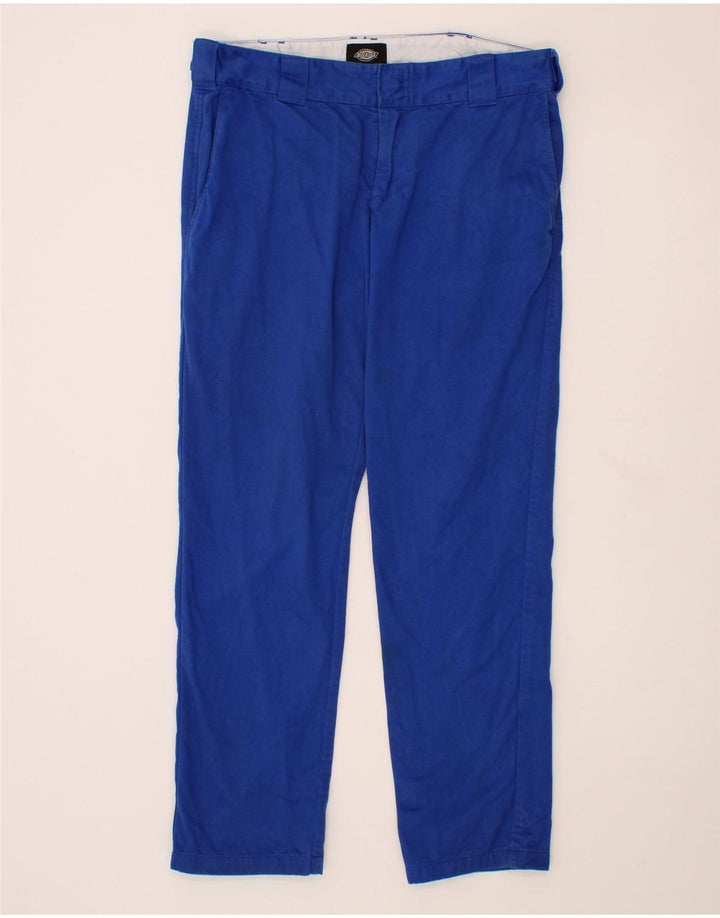 DICKIES Mens Straight Chino Trousers W32 L28 Blue Cotton Vintage Dickies and Second-Hand Dickies from Messina Hembry 