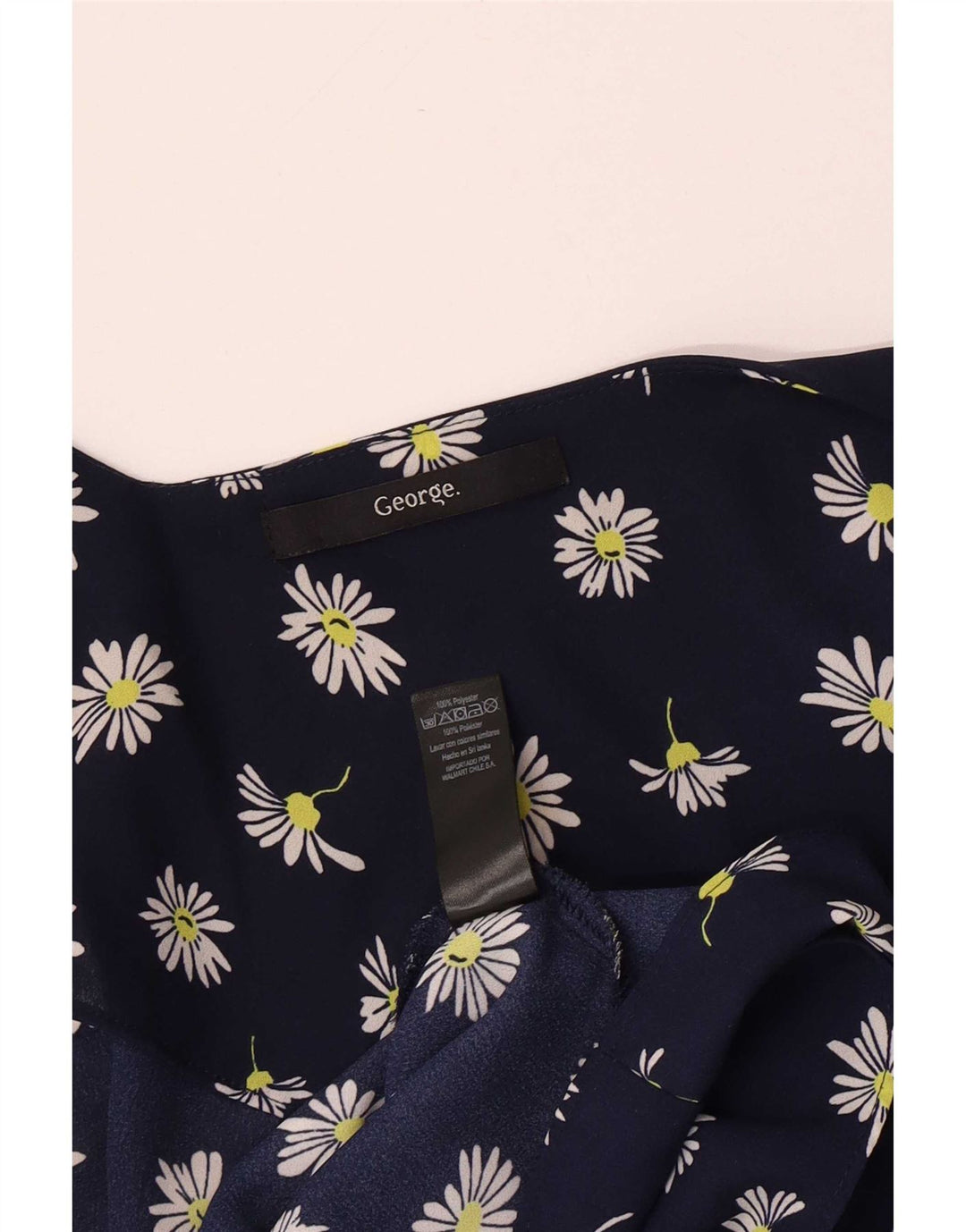 George Womens Cami Top UK 16 Grande Poliéster Floral Azul Marinho