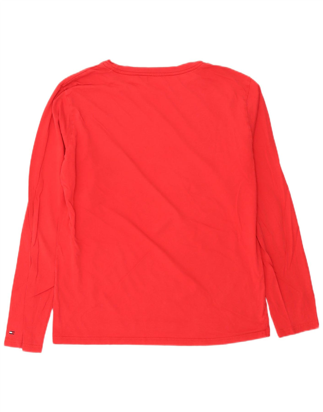 Tommy Hilfiger Mens Graphic Top Manga Longa Médio Vermelho